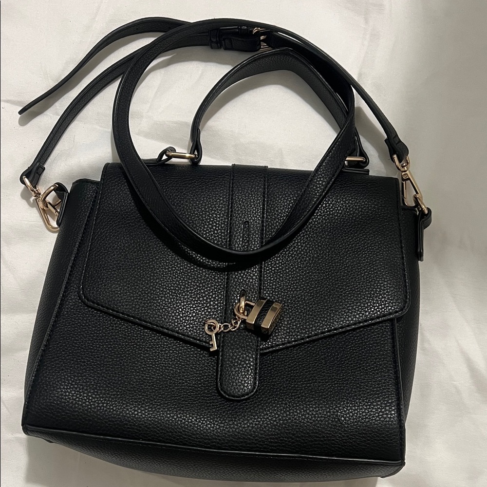 Aldo Black Textured Shoulder Bag